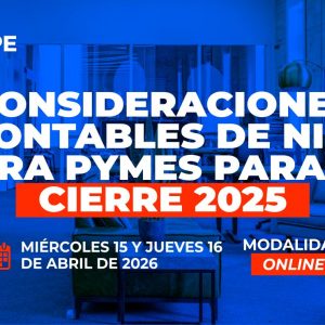 RENOVACIÓN ON LINE: Consideraciones Contables de NIIF Pymes - 15 y 16 abril 2026